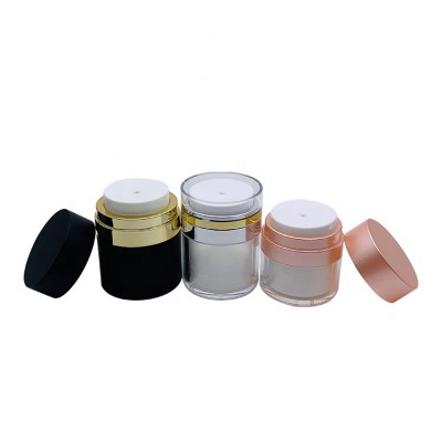 logo printing cosmetic cream plastic jar double wall cream jar 15ml 30ml 50ml 1oz 1.7oz acrylic facial airless cream jar