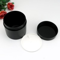 Light Weight Double-Layer Black Cosmetic Container Jar 100ml 150ml 250ml For Man Cream