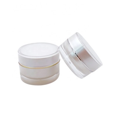 15g 30g 1 oz  cosmetic jar white round plastic empty plastic packaging cream jar white cosmetic packaging acrylic jar cosmetic