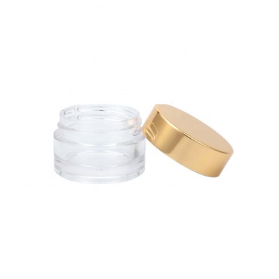 gold cap clear body fancy eco 5ml 10ml 15ml plastic cream powder jar mini jar 5g acrylic cosmetic jar small plastic containers