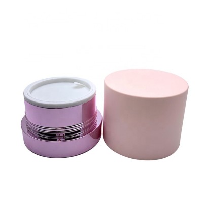 facial mask container cosmetic cream jar eco friendly plastic cream container 50ml cream plastic container pink acrylic jar